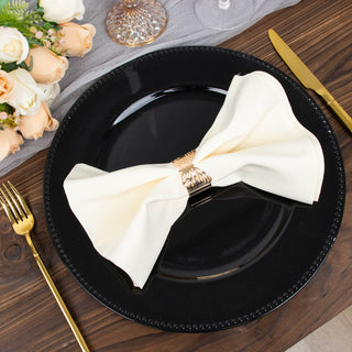 Upgrade Your Table with Ivory Premium Polyester Dinner Napkins