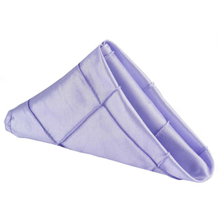 Create a Lavish Tablescape with Lavender Lilac Pintuck Satin Cloth Dinner Napkins