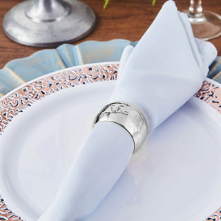 Create Memorable Tablescapes with Metallic Silver Napkin Rings