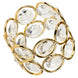 Bling Glass Crystal Gem Napkin Rings - Gold - 4PCS#whtbkgd