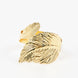4 Pack | Metallic Gold Ornate Leaf Napkin Rings, Linen Napkin Holders