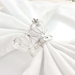 Dress Up Your Table with Silver Metal Crown Rhinestone Napkin Rings Dress Up Your Table with Silver Metal Crown Rhinestone Napkin Rings