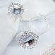 6 Pack | 2inch Silver Metal Clear Crystal Rhinestone Napkin Rings, Diamond Bling Napkin Holders