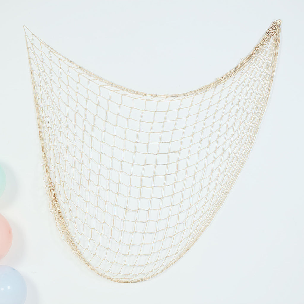 5Ft X 5Ft Natural Cotton Decorative Fish Net, Rustic Beach Decor