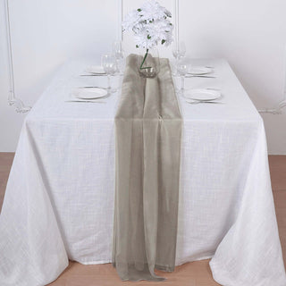 6ft Natural Premium Chiffon Table Runner 6ft Natural Premium Chiffon Table Runner