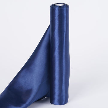 12"x10 Yards Navy Blue Satin Fabric Bolt, DIY Craft Wholesale Fabric