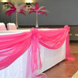 Fuchsia Crystal Sheer Organza Wedding Party Dress Fabric Bolt - 54