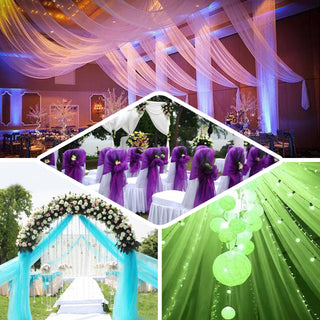 Create Magical Event Decor with Our Turquoise Sheer Organza Fabric Bolt
