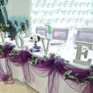 Event Décor Made Easy with Eggplant Sheer Organza Fabric
