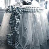 SILVER Crystal Sheer Organza Wedding Party Dress Fabric Bolt - 54