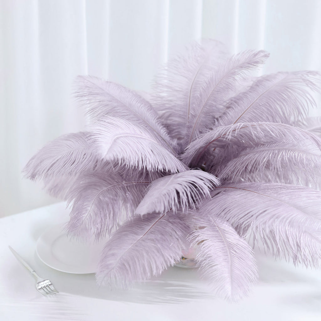 12 Pack Purple Natural Plume Real Ostrich Feathers, DIY Centerpiece Fillers  13-15 in 2023