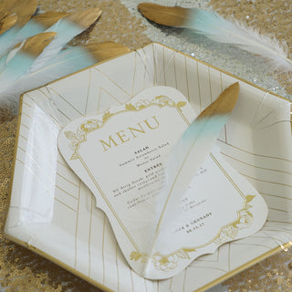 Add a Touch of Elegance with Metallic Gold Tip Feathers - Mint