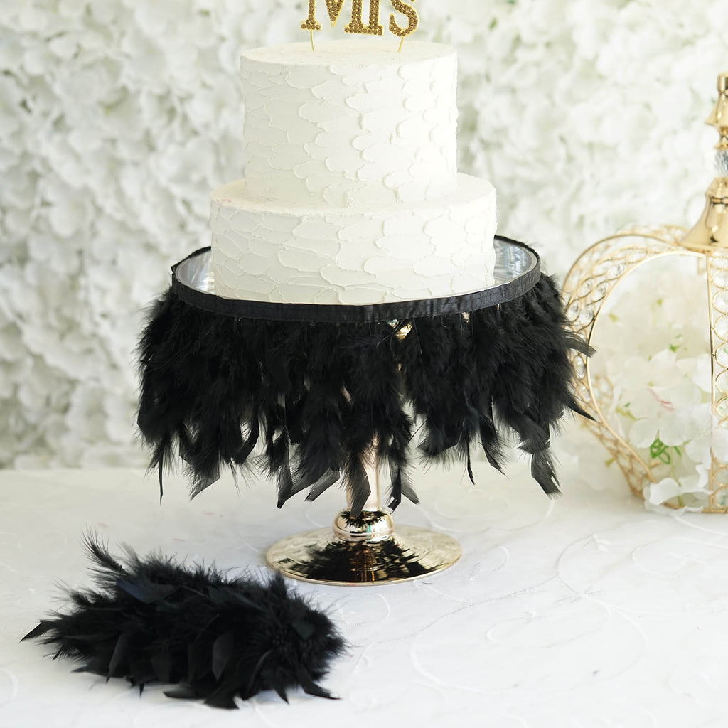 39-Inch long Natural Ostrich Feathers Trim Satin Ribbon Party Decorations  Sale