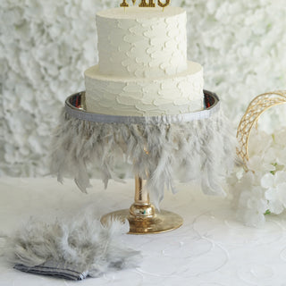 Versatile and Stunning Silver Feather Trim for Event Décor