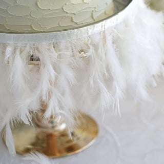 39" White Real Turkey Feather Fringe Trim 39" White Real Turkey Feather Fringe Trim