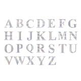 4 Pack - 5" Iridescent Large Alphabet Stickers Banner, Custom Text Stick On Letters - F