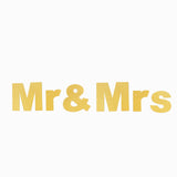 Gold Glittered Mr & Mrs Paper Hanging Wedding Anniversary Banner, Party Garland Banner#whtbkgd
