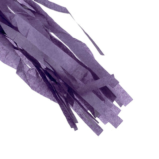 Purple tissue paper streamers for party decorations