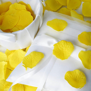 Add Festive Joy with Yellow Silk Rose Petals