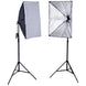 1200W White Umbrella Continuous Lighting Photo Video Studio Kit With Soft Box Reflectors and Muslin