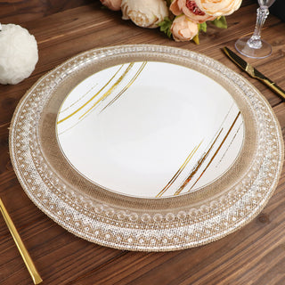 Rustic Round Jute and White Braided Placemats for a Charming Dining Experience