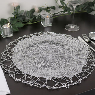 Create a Stunning Table Setting with Silver Metallic String Woven Placemats