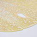 6 Pack | 18inch Gold Monstera Leaf Vinyl Placemats, Non-Slip Dining Table Mats#whtbkgd