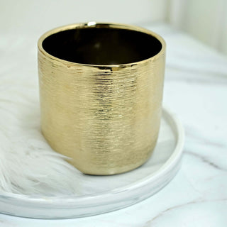 Versatile and Stylish Gold Ceramic Flower Plant Pots Versatile and Stylish Gold Ceramic Flower Plant Pots