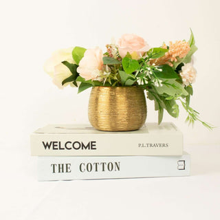 Create Stunning Event Decor with Gold Textured Ceramic Indoor Planters Create Stunning Event Decor with Gold Textured Ceramic Indoor Planters