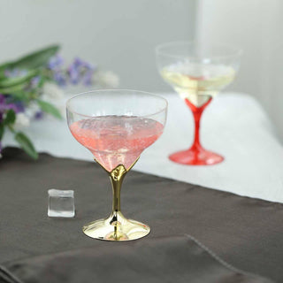 Convenient and Stylish Gold Champagne Glasses