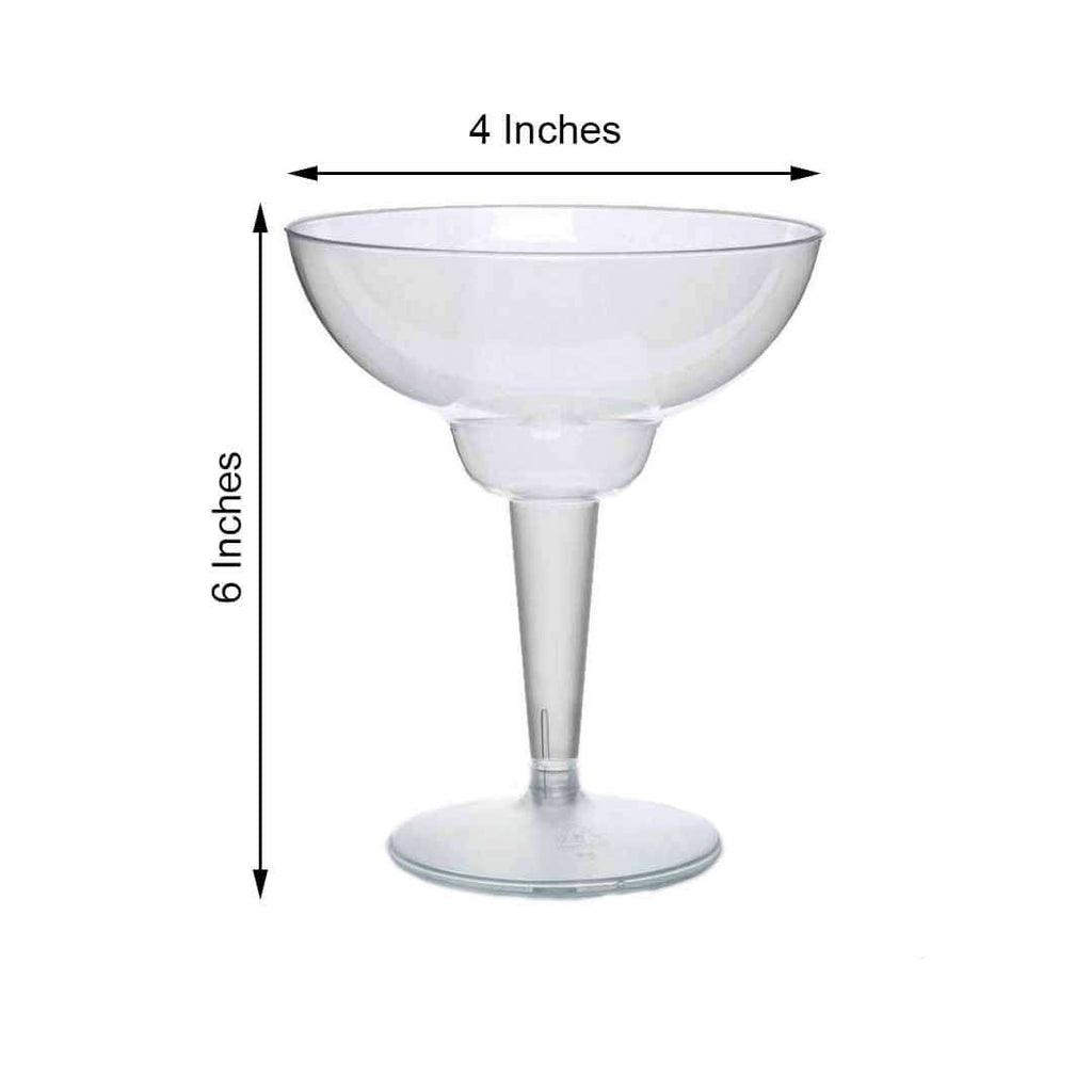 10 Pack 10oz Clear Plastic Margarita Glasses