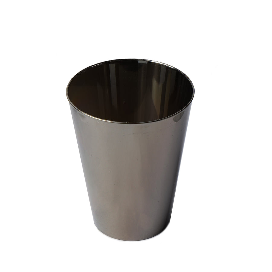 12 Pack | 7oz Sleek Chrome Silver Disposable Plastic Party Cups
