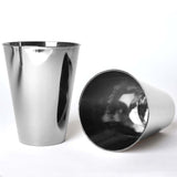 12 Pack | 7oz Sleek Chrome Silver Disposable Plastic Party Cups