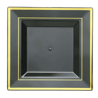 Elegant Black Square Plastic Salad Dessert Plates Elegant Black Square Plastic Salad Dessert Plates