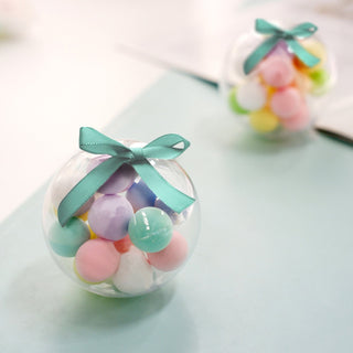 Clear Fillable Ornament Ball Party Favor Boxes - Add Whimsical Charm to Your Event Decor