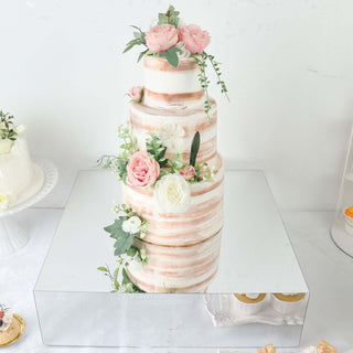 Enhance Your Wedding Decor with a Silver Acrylic Pedestal Riser Enhance Your Wedding Decor with a Silver Acrylic Pedestal Riser