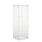 32 inch Clear Acrylic Pedestal Risers - Transparent Acrylic Display Boxes#whtbkgd