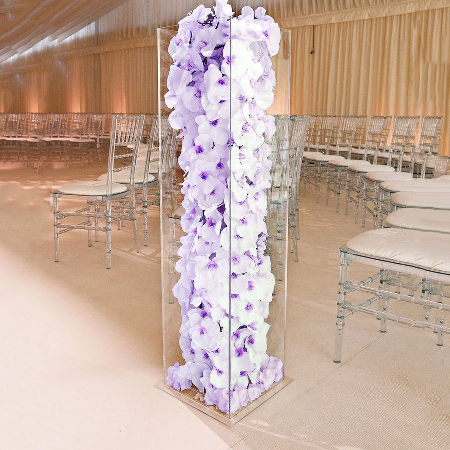 40 inch Floor Standing Clear Acrylic Pedestal Risers | Transparent Acrylic Display Boxes