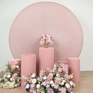 Create a Stunning Display with Dusty Rose Cylinder Stretch Fitted Covers Create a Stunning Display with Dusty Rose Cylinder Stretch Fitted Covers
