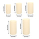 Set of 5 | Beige Cylinder Stretch Fitted Pedestal Pillar Prop Covers, Display Box Stand Covers