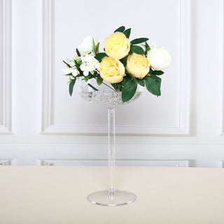 Clear Plastic Champagne Glass Flower Vases for Bulk Orders
