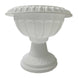 4 Pack | 11" Tall | Off White PVC | Crafted All Weather Roman Inspired | Pedestal Column Flower Plant Stand Pot  #whtbkgd