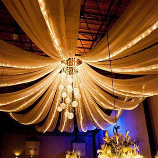 20" | 4 Panel Hanging Ceiling Drapery Hoop Hardware - Add Elegance to Your Event Decor