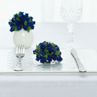 Add a Touch of Elegance with Royal Blue Wired Rose Flowers