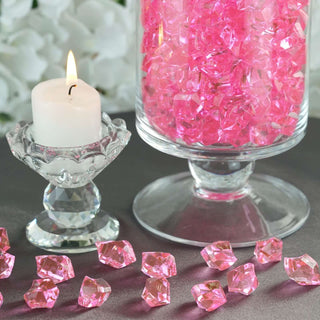Elevate Your Table Design with Pink Large Acrylic Ice Bead Vase Fillers Elevate Your Table Design with Pink Large Acrylic Ice Bead Vase Fillers