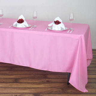 Versatile and Elegant Pink Linen Tablecloth