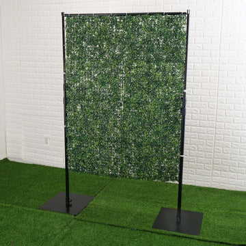 4ft x 9ft Portable Isolation Wall with Artificial Grass Wall Panels, Floor Standing Sneeze Guard
