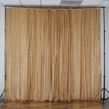 20ftx10ft Premium Gold Chiffon Sequin Event Curtain Drapes, Dual Layer Photo Backdrop Event Panel