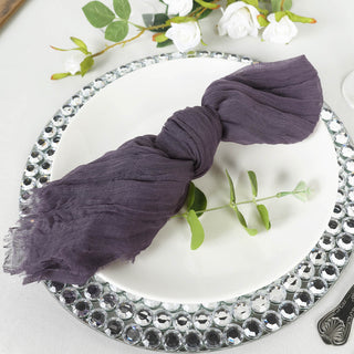 Purple Gauze Cheesecloth Boho Dinner Napkins