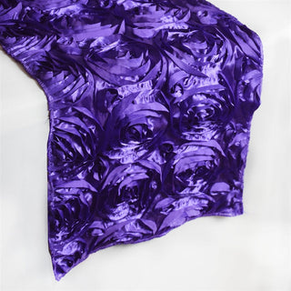 Add Elegance to Your Event with the Purple Satin Table Runner